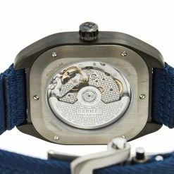 Hermes Black Titanium Fabric H08 W049432WW00 Men's Wristwatch 39 Mm For Men -Deals Hermes Store luxury men hermes used watches p587155 003