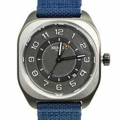 Hermes Black Titanium Fabric H08 W049432WW00 Men's Wristwatch 39 Mm For Men -Deals Hermes Store luxury men hermes used watches p587155 006