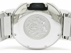 Hermes Grey Stainless Steel Nomade Men's Wristwatch 36MM For Men -Deals Hermes Store luxury men hermes used watches p96070 004