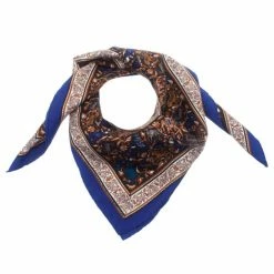 Hermes Blue Chasse En Inde Square Scarf For Uncategorized