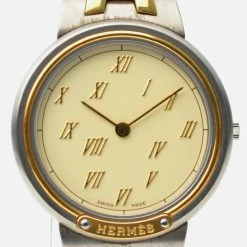 Hermes Ladies SS Two Tone Wristwatch For Uncategorized