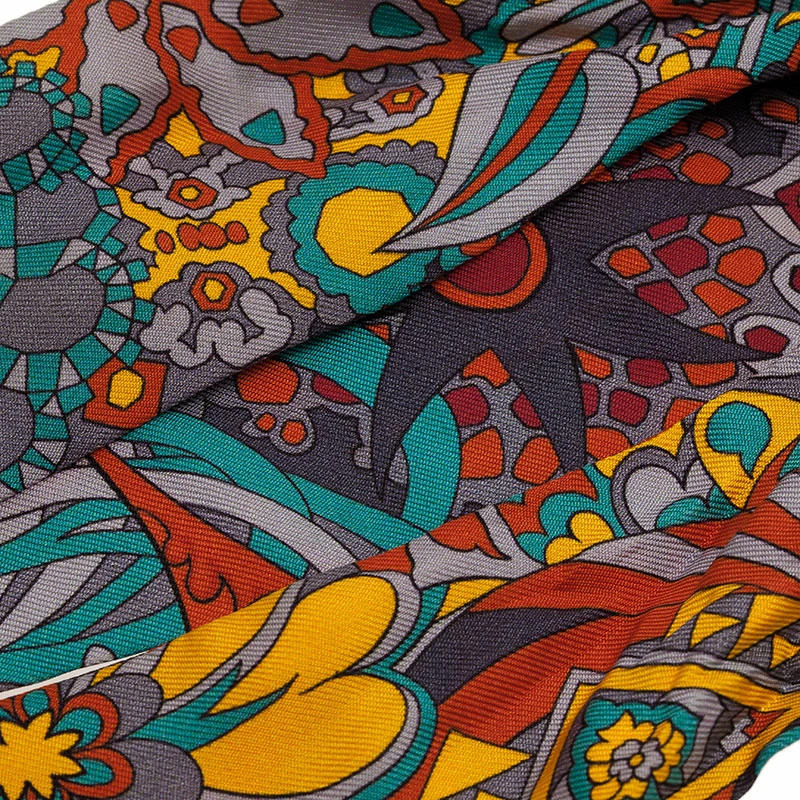 Hermes Multicolored Silk Twill Neck Scarf For Uncategorized 6 Hermes Multicolored Silk Twill Neck Scarf For Uncategorized - Image 4