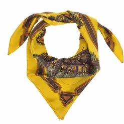 Hermes Yellow Cuirs Du Desert Square Scarf For Uncategorized