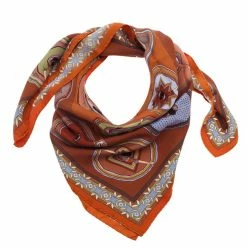 Hermes Orange Belles Du Mexique Square Scarf For Uncategorized