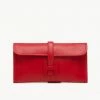 Hermes Jige Clutch Red Box Calf For Uncategorized