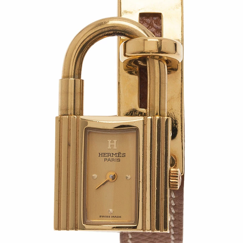 Hermes Gold Gold Plated Steel Kelly Women's Wristwatch 20MM For Women 3 Hermes Gold Gold Plated Steel Kelly Women's Wristwatch 20MM For Women