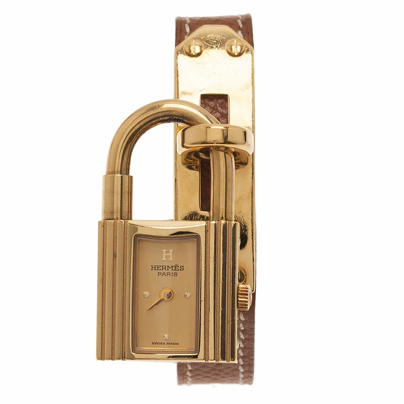 Hermes Gold Gold Plated Steel Kelly Women's Wristwatch 20MM For Women 5 Hermes Gold Gold Plated Steel Kelly Women's Wristwatch 20MM For Women - Image 3