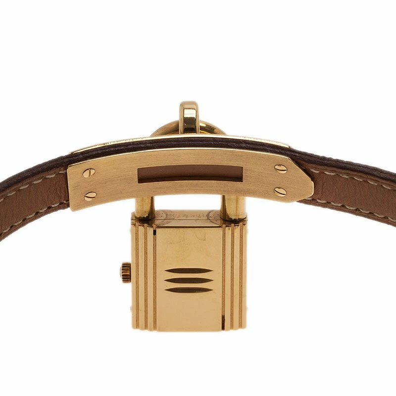 Hermes Gold Gold Plated Steel Kelly Women's Wristwatch 20MM For Women 6 Hermes Gold Gold Plated Steel Kelly Women's Wristwatch 20MM For Women - Image 4