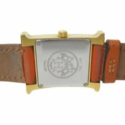 Hermes Orange Gold Plated SS Womens Wristwatch 21 MM For Uncategorized -Deals Hermes Store luxury uncategorized hermes used watches p24186 004