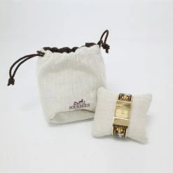 Hermes Loquet Gold-Plated SS Enamel Womens Wristwatch 19 MM For Uncategorized -Deals Hermes Store luxury uncategorized hermes used watches p28832 007