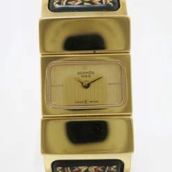 Hermes Loquet GP Gold/Green Ladies Wristwatch For Uncategorized