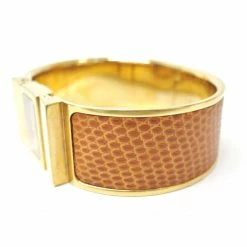 Hermes Loquet Wristwatch GP Leather Gold Brown Ladies For Women -Deals Hermes Store luxury uncategorized hermes used watches p36588 004