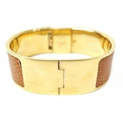 Hermes Loquet Wristwatch GP Leather Gold Brown Ladies For Women -Deals Hermes Store luxury uncategorized hermes used watches p36588 005