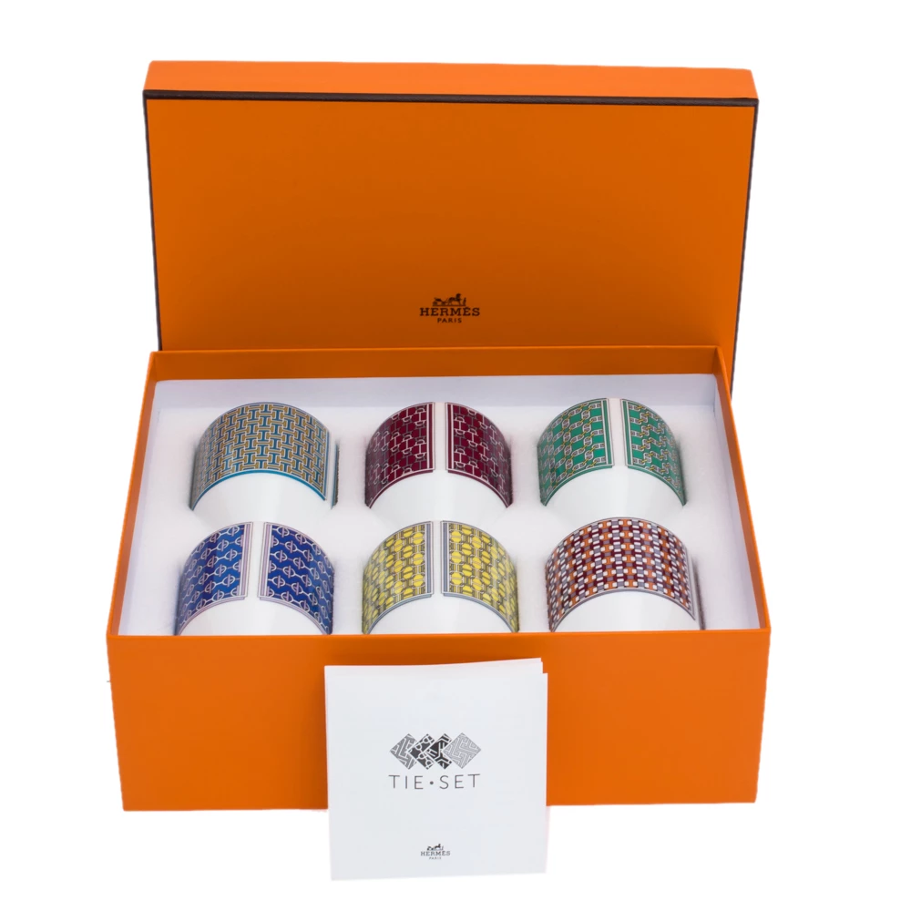 Hermes Multicolor Porcelain Tie Set Espresso Cups For Unisex 6 Hermes Multicolor Porcelain Tie Set Espresso Cups For Unisex - Image 4