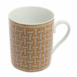 Hermes Hermès Gold Mosaïque AU 24 Mug For Unisex