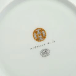 Hermes Hermès Gold Mosaique AU 24 Dessert Plate Set Of 2 For Unisex -Deals Hermes Store luxury unisex hermes new dining p366692 004