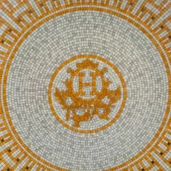 Hermes Hermès Gold Mosaique AU 24 Dessert Plate Set Of 2 For Unisex -Deals Hermes Store luxury unisex hermes new dining p366692 008