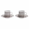 Hermes Rouge H Deco Coffee Cup And Saucer 4-Piece Set For Unisex -Deals Hermes Store luxury unisex hermes new dining p405512 002