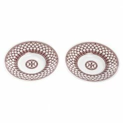 Hermes Rouge H Deco Coffee Cup And Saucer 4-Piece Set For Unisex -Deals Hermes Store luxury unisex hermes new dining p405512 004