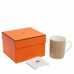 Hermes Gold Mosaïque Au 24 Mug For Unisex -Deals Hermes Store luxury unisex hermes new dining p444766 001