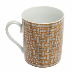 Hermes Gold Mosaïque Au 24 Mug For Unisex -Deals Hermes Store luxury unisex hermes new dining p444766 006
