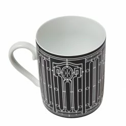 Hermes Hermès Black Porcelain H Deco Mug For Unisex -Deals Hermes Store luxury unisex hermes new dining p453444 002