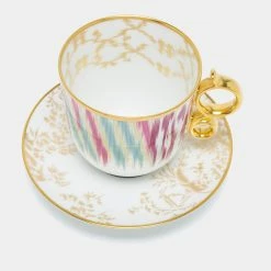 Hermes Voyage En Ikat Tall Cup And Saucer For Unisex -Deals Hermes Store luxury unisex hermes new dining p680226 009
