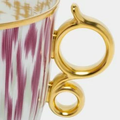 Hermes Voyage En Ikat Tall Cup And Saucer For Unisex -Deals Hermes Store luxury unisex hermes new dining p680226 012