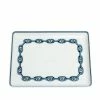 Hermes Blue & White Porcelain Chain D'Ancre Tray For Unisex -Deals Hermes Store luxury unisex hermes used dining p301419 002