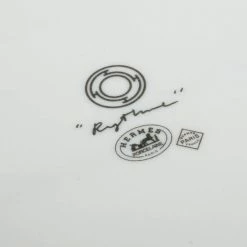 Hermes White & Blue Rythme Porcelain Tray For Unisex 10 Hermes White & Blue Rythme Porcelain Tray For Unisex -Deals Hermes Store luxury unisex hermes used dining p301421 005