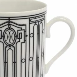 Hermes Porcelain H Deco Mug For Unisex -Deals Hermes Store luxury unisex hermes used dining p377396 008