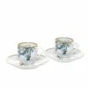 Hermes White Porcelain Carnet D'Equateur 4 Pieces Cup And Saucer Set For Unisex -Deals Hermes Store luxury unisex hermes used dining p474400 005