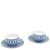 Hermes Blue Porcelain Bleus D'Ailleurs Footed 4-Piece Tea Cup And Saucer Set For Unisex -Deals Hermes Store luxury unisex hermes used dining p551985 1638176698 003