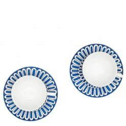Hermes Blue Porcelain Bleus D'Ailleurs Footed 4-Piece Tea Cup And Saucer Set For Unisex -Deals Hermes Store luxury unisex hermes used dining p551985 1638176702 004