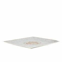 Hermes Hermès Mosaique Au 24 Gold Square Plate N°3 For Unisex -Deals Hermes Store luxury unisex hermes used dining p584549 004