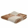 Hermes Ecru & Camel Merino Wool Avalon Throw Blanket For Unisex 1 Hermes Ecru & Camel Merino Wool Avalon Throw Blanket For Unisex -Deals Hermes Store luxury unisex hermes used home decor and accessories p320938 003