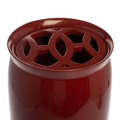 Hermes Burgundy Resin Vase For Unisex -Deals Hermes Store luxury unisex hermes used home decor and accessories p377421 003