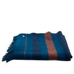 Hermes Blue Wool Rocobar Blanket For Unisex -Deals Hermes Store luxury unisex hermes used home decor and accessories p543647 003