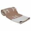 Hermes Beige Avalon Merino & Cashmere Baby Blanket For Unisex