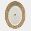 Hermes White And Gold Mosaique Au 24 Small Oval Platter For Unisex -Deals Hermes Store luxury unisex hermes used home decor and accessories p653256 002