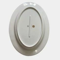 Hermes White And Gold Mosaique Au 24 Small Oval Platter For Unisex -Deals Hermes Store luxury unisex hermes used home decor and accessories p653256 003