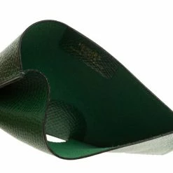 Hermes Green Leather Porquerolles Card Case For Unisex -Deals Hermes Store luxury unisex hermes used p1990 007
