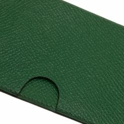 Hermes Green Leather Porquerolles Card Case For Unisex -Deals Hermes Store luxury unisex hermes used p1990 009