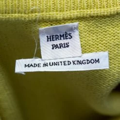 Hermes Yellow Intarsia Knit Cashmere Long Sleeve Jumper M For Women -Deals Hermes Store luxury women chanel used clothes p535743 007