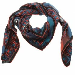 Hermes Multicolor Printed Silk Brides Et Gris Gris Virgine Jamin Square Scarf For Women