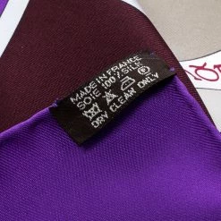 Hermes Mecanique Du Temps Ultra Violet Printed Silk Square Scarf For Women -Deals Hermes Store luxury women hermes new accessories p143856 0005