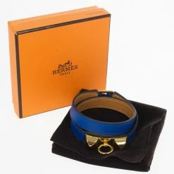 Hermes Electric Blue Swift Rivale Double Tour Small Bracelet For Women -Deals Hermes Store luxury women hermes new accessories p17247 007