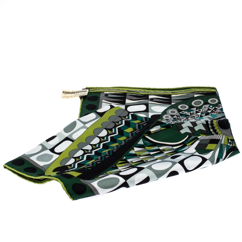 Hermes Green Les Ailes De La Soie Printed Silk Twill Square Scarf For Women 4 Hermes Green Les Ailes De La Soie Printed Silk Twill Square Scarf For Women - Image 2