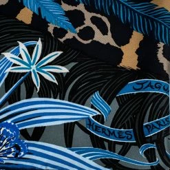 Hermes Blue Jaguar Quetzal Silk Twill Square Scarf For Women -Deals Hermes Store luxury women hermes new accessories p294395 005