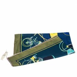 Hermes Navy Blue & Olive Transformation Cars Silk Twill Square Scarf For Women -Deals Hermes Store luxury women hermes new accessories p294402 003